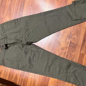 Herringbone Trousers in Brown, Long Fit